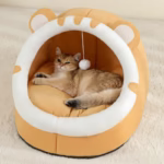 Cozy Cotton Cat Cave: Warm Pet Bed for Cats & Small Dogs - Image 5