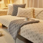 Plush Sofa Cushion Winter Nordic Anti-slip Cushion Back Cover Modern Simple Winter Leather Sofa Cover - Image 3