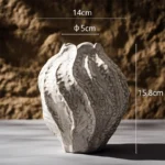 OasinNordic Irregular Ceramic Vase for Pampas Grass Home Bedroom Living Room Table Centerpiece Decoration Accessories Desk - Image 5
