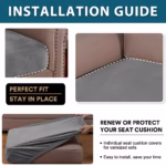 Soft Velvet Sofa Covers Elastic Couch Slipcovers Luxury Plain Living Room Chaise Lounge Case Pet-Friendly Removable Warm - Image 6