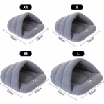 Cozy Plush Dog & Cat Winter Bed - Warm Sleeping Bag Cave - Image 4