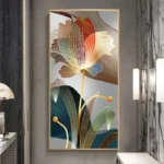 Abstract Flower Pictures Canvas Painting Luxury Golden Lines Modern Posters and Prints Gallery Living Room Home Decor Pictures - Image 2