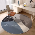VIKAMA Simple Round Crystal Velvet Carpet Bedroom Computer Floor Mat Living Room Sofa Home Rocking Chair Foot Mat - Image 6