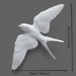 Nordic Living Room Wall Decoration Pendant Entrance Foyer Restaurant Creative Art 3D Three-dimensional Bird Hanging Decoration - Image 6