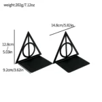 1Pair Classic Magic Triangle Hollow Bookends Movie Merchandise Desktop Table Decoration Retractable Book Support Book Holder - Image 6