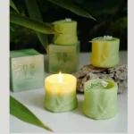 Bamboo Aromatherapy Candle Atmosphere Gift Fragrance Candle Hand Gift Bamboo News Safe Creative Design Wax Green Bamboo Fragranc - Image 5