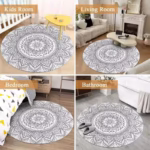 3D Illusion Masterpieces Round Rugs Big Crack and Deep Hole Designs Stunning Optical Illusion Carpets Look Crack Floor Mats - Image 6