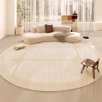 VIKAMA circular wabi-sabi style light luxury velvet living room, bedroom, study sofa, coffee table, carpet home decoration - Image 5
