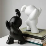 Desk Accessories Ceramic Rabbit Bookend Statues Bookshelf Living Room Decoration Figurines Nordic Cartoons Craft Home Decor Gift - Image 6