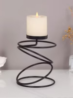 Ins Luxury Style Metal Candle Holders Simple Golden Wedding Decoration Bar Party Living Room Decor Home Decor Candlestick - Image 2
