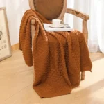 Soft Knitted Blanket Solid Color Blanket For Bed Travel Sofa Versatile Shawl Blanket for Outdoor and Indoor Activities Wholesale - Image 2