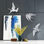 Nordic Living Room Wall Decoration Pendant Entrance Foyer Restaurant Creative Art 3D Three-dimensional Bird Hanging Decoration - Image 3