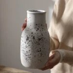21.6CM Handmade Distressed Vintage Ceramic Vase For Dry Flowers, Antique Home Decor Living Room Centerpiece, Classical Furniture - Image 3