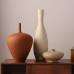 OasinNordic Retro Ceramic Vase Cabinet Living Room Decoration Flower Arrangement Pampas Grass Zen Tabletop Centerpiece Table - Image 5