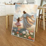 Christian Religion Holy Faith Jesus Walking on Water Art Poster Print Jesus Hugs Woman Canvas Painting Living Room Home Decor - Image 4