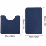 2PC striped bathroom bibulous non-slip sponge carpet two-piece set, can wash home decoration - Image 2