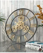 50/60CM New 2025 Creative Wall Clock Retro Iron Gear Wall Clock Living Room Study Decoration Wall Art Clock reloj de pared - Image 3