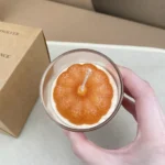 Scented Candle Cup Pumpkin Aroma Gift Jar 120g Orange Home Decoration Candle - Image 4