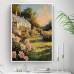 Natural Grassland Floral Scenery Forget Me Not Rose Flower Art Poster Canvas Oil Printing Living Room Bedroom Home Decoration - Image 4