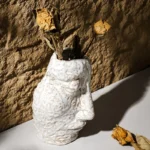 OasinHigh-end Creative Vase Abstract White Face Nordic Contemporary Art Ikebana for Fresh Flower Pampas Grass Home Decoration - Image 3
