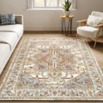 Ethnic Style Rugs for Bedroom American Retro Study Non-slip Floor Mat Bohemia Living Room Decoration Carpet Washable Lounge Rug - Image 4