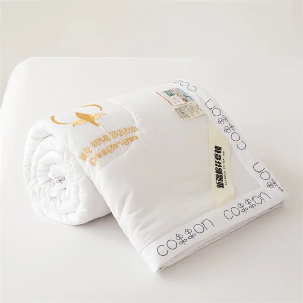 New Embroidered Spring Summer Quilt 100% Cotton Fill Skin-friendly Quilted Duvet Fashion Single Double Summer Blanket Comforter