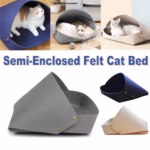 Cozy Foldable Felt Cat Bed - Stylish Retreat for Felines - Image 2