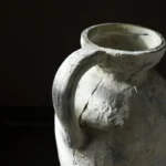 Vintage Coarse Pottery Vase Handmade Distressed Ceramic Vase 30.4cm Tall Entryway Home Decor For Dried Flowers Centerpiece Rusti - Image 4