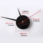 Large Size 3D DIY Silent Wall Clock Black/Gold/Silver Simple Modern Punch-Free Wall Sticker Clock - Image 6