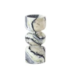 Wabi Sabi Style Natural Marble Irregular Cylindrical Vase Design Ornament Sample Room Home Desktop Candle Holder Decoration - Image 4