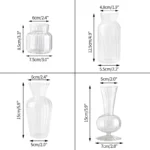 Vintage Flower Vase Mini Glass Vase Wedding Party Transparent Hydroponics Plant Flower Vases Desktop Ornaments Home Decorations - Image 6