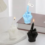 Funny Middle Finger Scented Candle Creative Candle Soy Wax Long Lasting Candle Aromatherapy Hand Gesture Candle for Home - Image 3