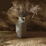 Artisan Crafted Vintage Ceramic Vase - Timeless Floral Elegance