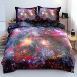 Luxury Galaxy Dark Blue Bedding Set Twin Full Queen King Size Duvet Cover Set Shining Stars Starry Sky Kids Adults Comforter Set - Image 5