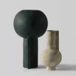 Wabi-sabi Style Pure Handmade Pottery Abstract Geometric Flower Utensils Modern Minimalist Art Vase Ornaments B&B Model Room - Image 3
