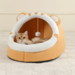 Cozy Cotton Cat Cave: Warm Pet Bed for Cats & Small Dogs - Image 2