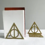 1Pair Classic Magic Triangle Hollow Bookends Movie Merchandise Desktop Table Decoration Retractable Book Support Book Holder - Image 2