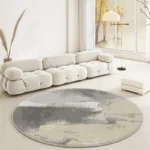 Vibrant Nordic Round Rug: Non-Slip Carpet for Cozy Living Spaces - Image 4