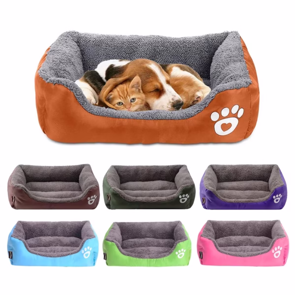 Pet Cat Dog Bed Sofa Washable House Soft Cotton Fleece Warm Mat Pad Kennel Mattress Cushion For Dog Cat Puppy Bulldog Easy Wash