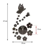 Acrylic Mirror Stickers Wall Clock Modern Design Butterfly 3D DIY Clocks for Girl Gift Living Room Home Decor - Image 6