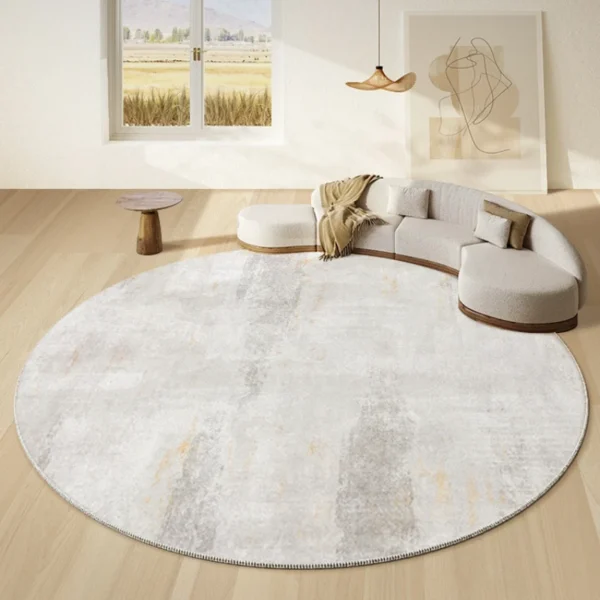 Light Luxury Carpets for Living Room Modern Minimalist Bedroom Decor Carpet Large Area Round Study Rug Thick Anti-slip Floor Mat