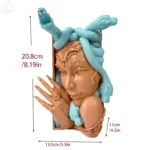 Medusa Book Corner Bookshelf Resin Ornaments Unique Snake Women Face Book Ends - Image 6