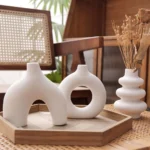 OasinSet of 3 Ceramic Vases Nordic Decor Boho Centerpiece Wall Shelf Living Room Decoration Coffee Table Accessories Interior - Image 3
