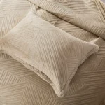 Plush Velvet Quilt Set, Bedspread on the Bed, Embroidered Comforter, Lightweight Quilted Bed Cover, Padding Coverlets, King 3Pcs - Image 2