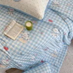 High-quality Cartoon Summer Cooling Blanket for Bed Double Side Ice Silk Air Conditioning Comforter Soft Cool Feeling Silk Duvet - Image 4