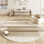 Wabi-sabi Style Living Room Decoration Round Carpet Large Area Plush Floor Mat Soft Fluffy Bedside Rug thicken Rugs for Bedroom