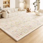 Cozy Cream Plush Rug for Kids - Soft Fluffy Area Mat - Image 4