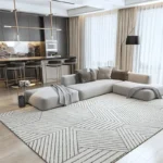 Modern Style Rugs for Bedroom Minimalist Living Room Decoration Line Carpet Thick Plush Lounge Floor Mat Fluffy Soft Bedside Rug - Image 2