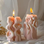 Wave Spiral Cylindrical Candle Silicone Mold Handmade Soap Epoxy Resin Column Gypsum Home Aromatherapy Craft Supplies - Image 3