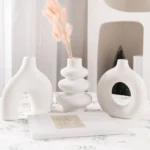 OasinSet of 3 Ceramic Vases Nordic Decor Boho Centerpiece Wall Shelf Living Room Decoration Coffee Table Accessories Interior